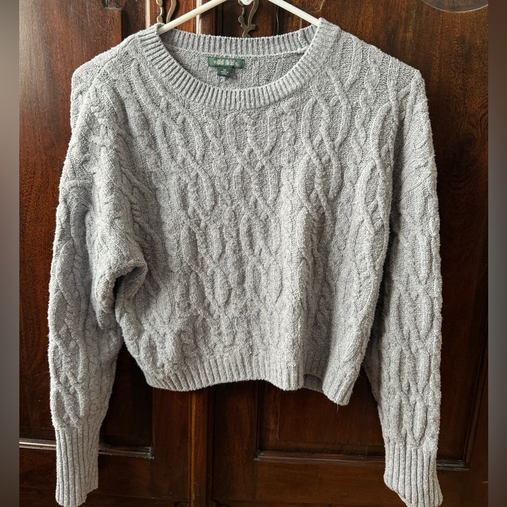Gray patterned sweater